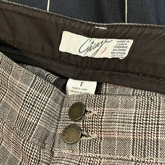 Garage Pants - Vintage Plaid Flare Low Rise Garage Pants